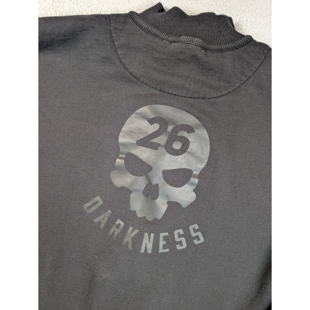 PXG Darkness 26 Full Zip Sweatshirt Mens Large Black Skull Graphic Mock Neck L